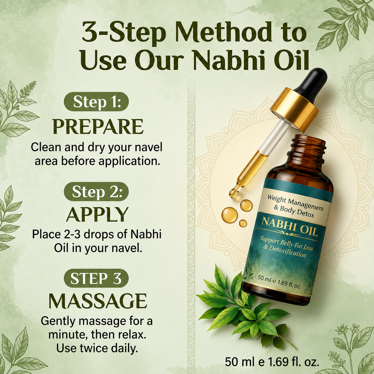 🌿 Weight Management & Body Detox Nabhi Oil 🌿