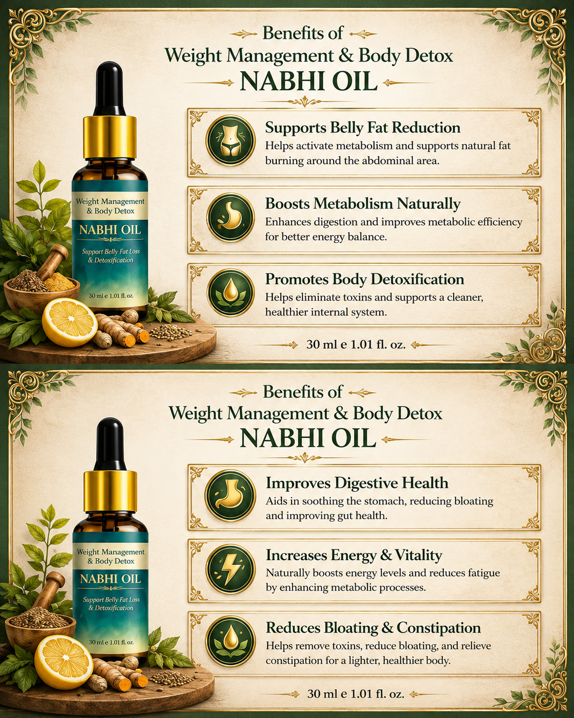 🌿 Weight Management & Body Detox Nabhi Oil 🌿