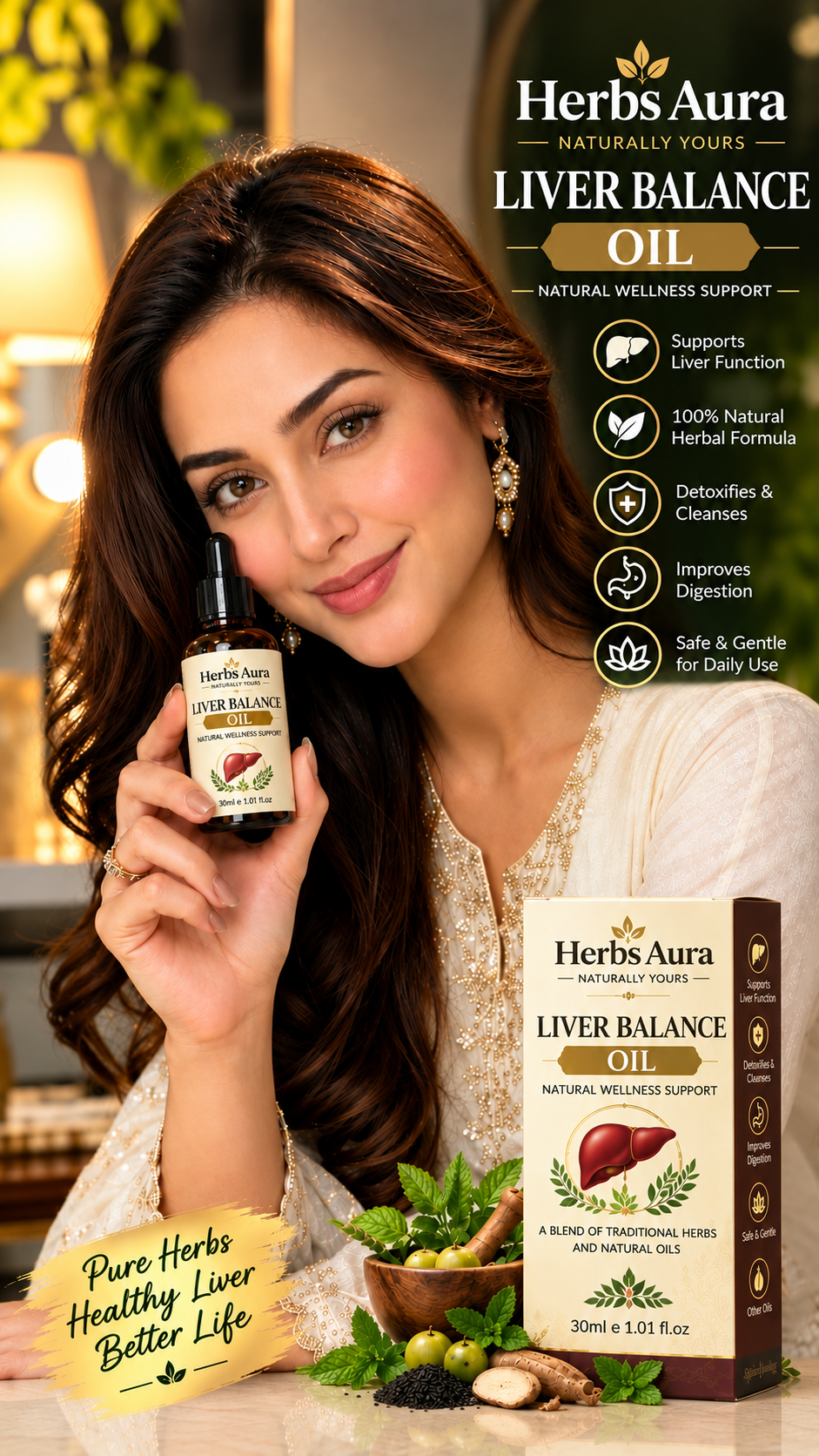 Herbs Aura Liver Balance Oil – Natural Herbal Wellness Support