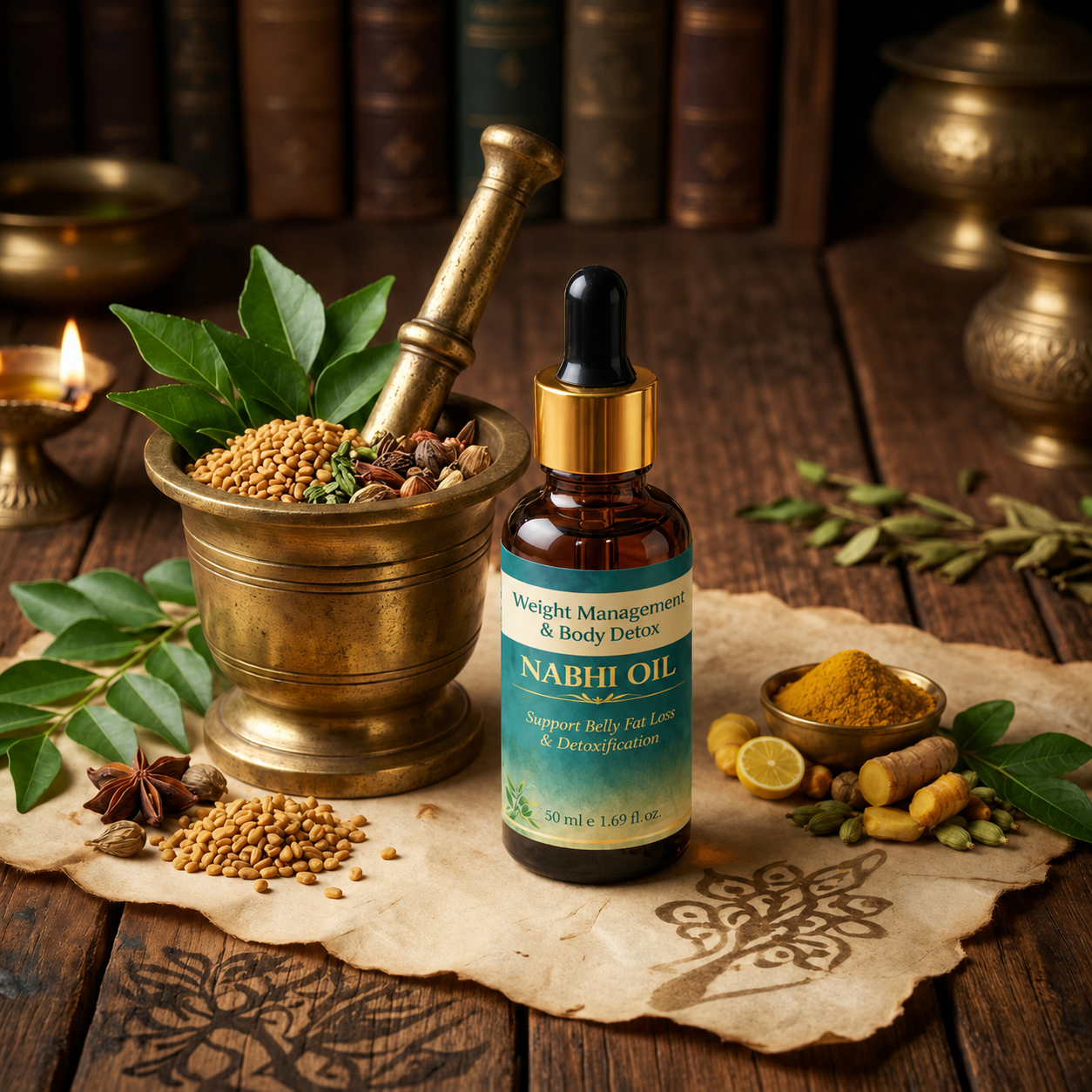 🌿 Weight Management & Body Detox Nabhi Oil 🌿